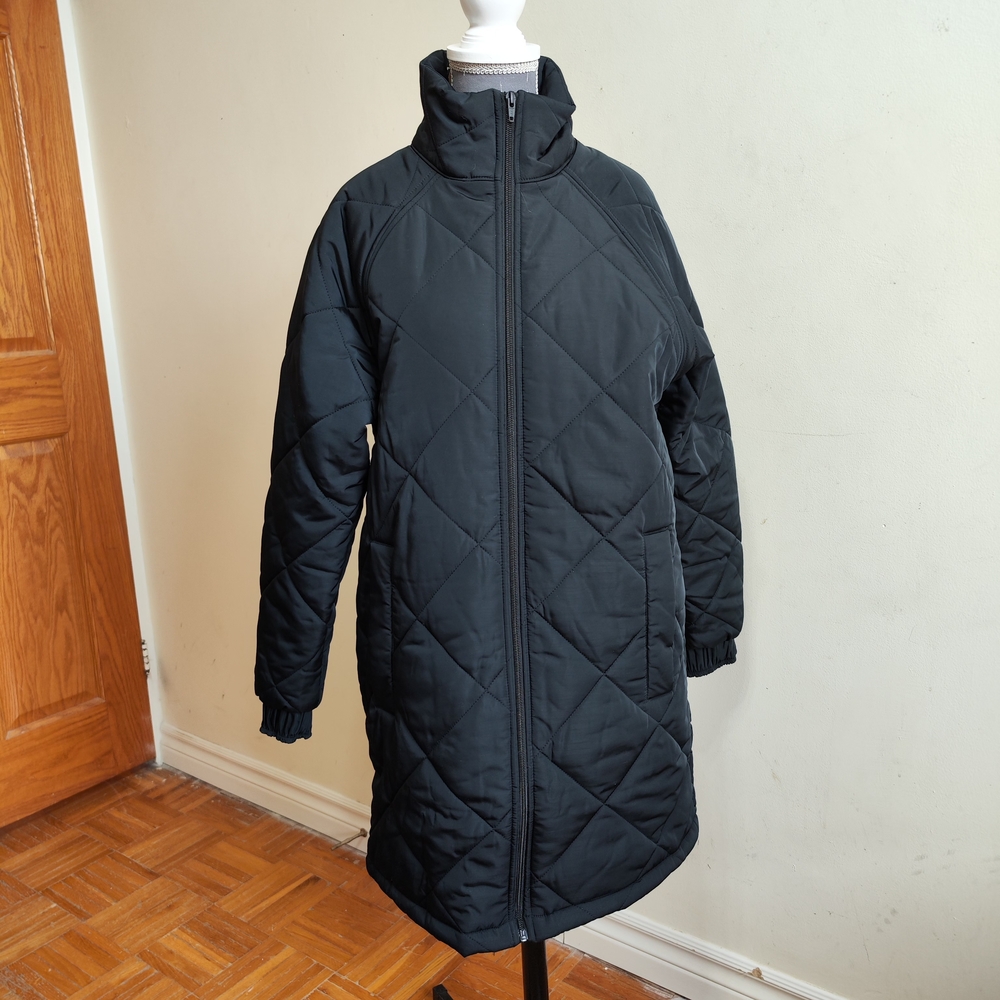 Amazon Black Quilted Puffer Jacket with High Collar